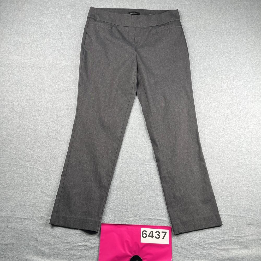 Liz Claiborne Career Pants Womens Classic 12P Gray Casual Stretch Petitie